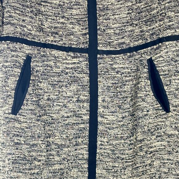 Rag & Bone Size 6 Black White Heathered Knit Tweed Camden Melange Shift Dress - Picture 5 of 7